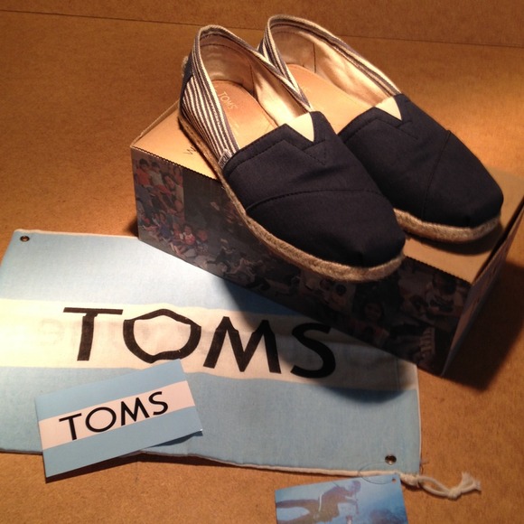 Toms Classics University Navy Rope Sole