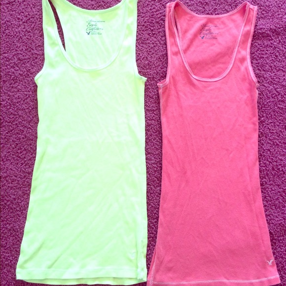 Two American eagle tank tops