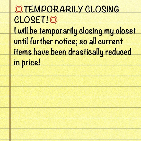 Temporarily Closing Closet
