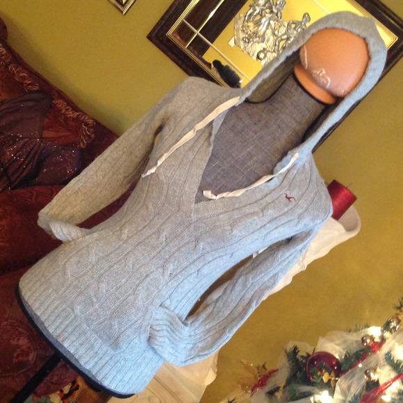 JR HOLLISTER KNIT SWEATER HOODIE - Picture 1 of 4