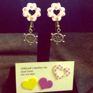 OmGosh Creatives sterling sailing wheel earrings