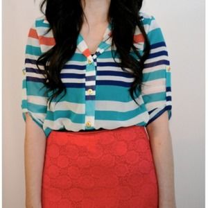 Chiffon striped blouse