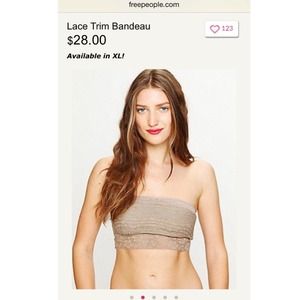 Free People lace trim bandeau
