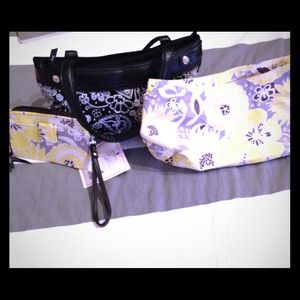 Thirty-One Skirt Purse + Wristlet + Extra Skirt