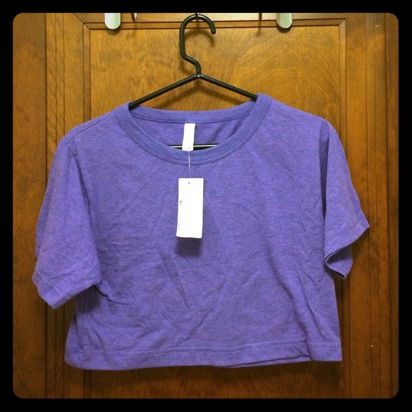 American Apparel purple crop top (new)