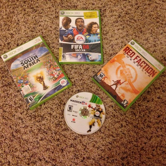 FIFA 08 and 10, Red Faction, and Madden 11