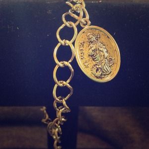 St Martha Blessing Praying Hands  chain bracelet