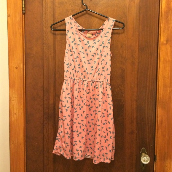 Pink butterfly print dress from Zara
