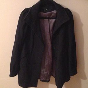 Black H&M peacoat
