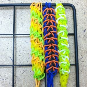 3 rainbow loom bracelets