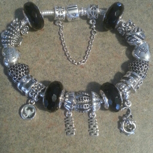 Completed Pandora birthday bracelet