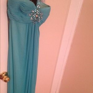 Blue gown dress