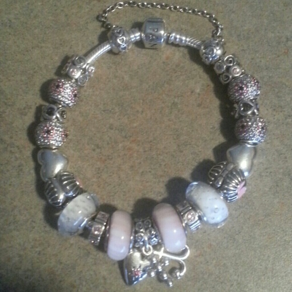 Pink and white completed Pandora