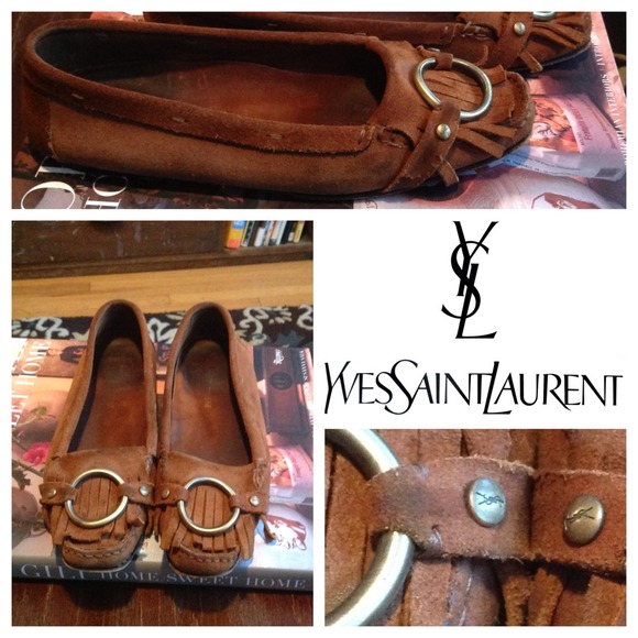 SOLD! YSL Yves Saint Laurent suede loafers 40