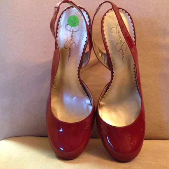 Jessica Simpson sling back pumps.