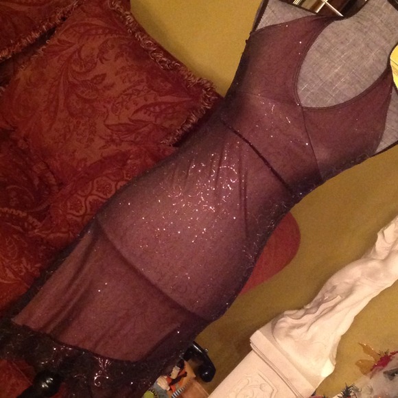 JR EXOTIC EGGPLANT / copper dress - Picture 1 of 4