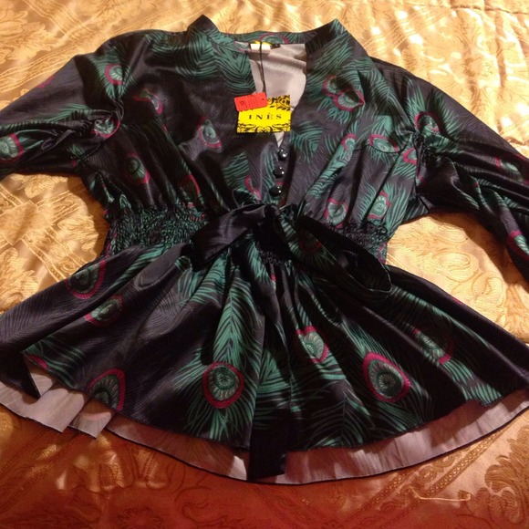 Peacock Peplum Blouse