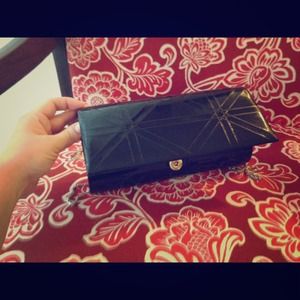 Patent Leather Black Clutch