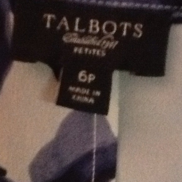 ❌SOLD EBAY❌Talbots Blue Floral 100% Silk Top - Picture 4 of 4