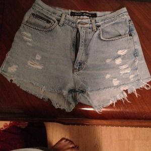 Dkny high waisted shirts cut off style