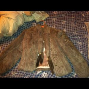 Gray fur jacket