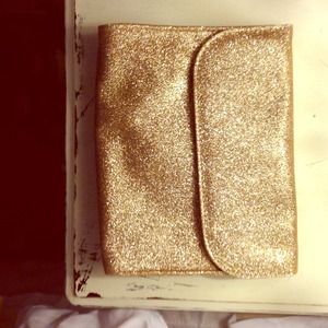 Gold sparkly clutch