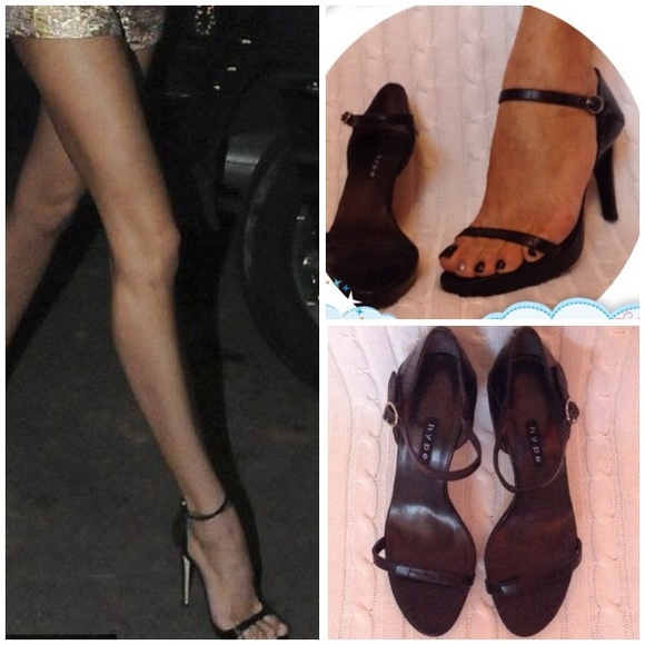 HYPE LEATHER DEEP PURPLE HEELS 6.5 NWOT
