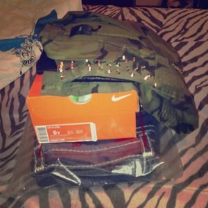 KD's , Camo Jacket , & True Religion Jeans