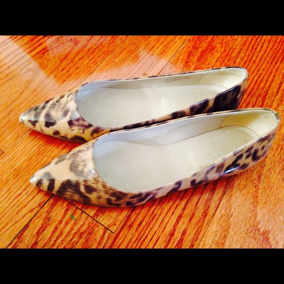 J. Crew Viv Printed Patent Flats, 6.5
