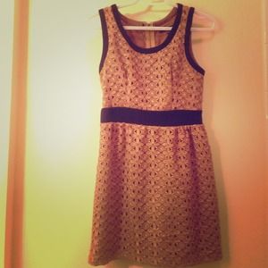 Gold eye-let dress