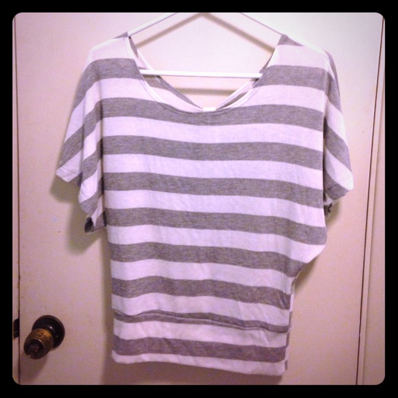 Striped top.