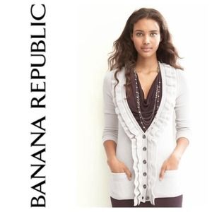 Banana Republic Cozy Ruffle Cardigan