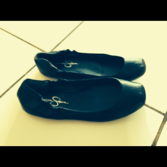 Jessica Simpson Shoes - Jessica Simpson Black Leather Ballet Flats