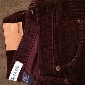 Plum madewell skinny cords