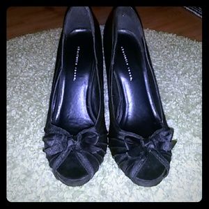 Charlotte Russe black bow heels