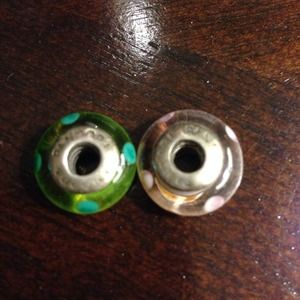 2 Pandora Morano Glass beads