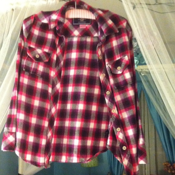PINK Victoria's Secret Plaid button down