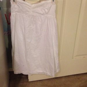 White strapless hollister dress