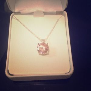 Pink diamond necklace