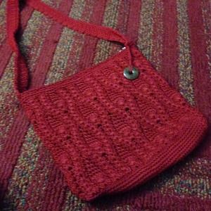 Red Crocheted purse