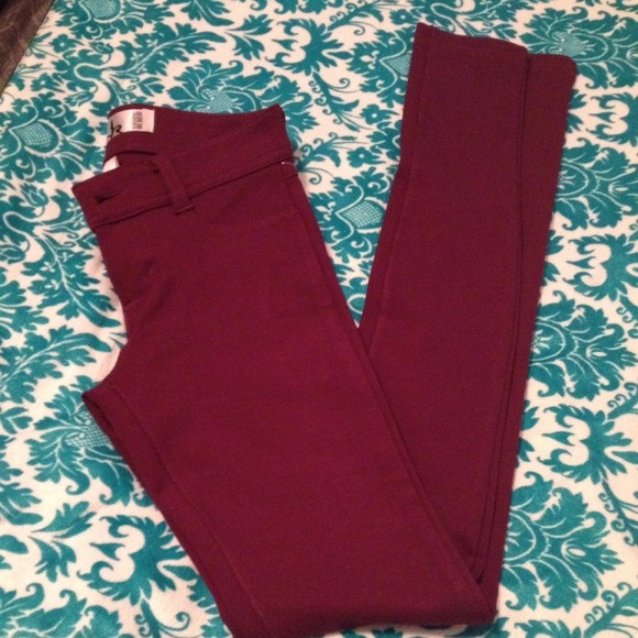 Plum colored stretchy skinny jeans