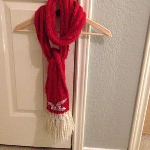 Red cozy hollister scarf
