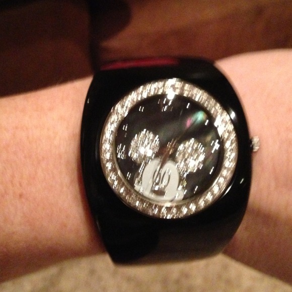 Black cuff Micky Mouse watch ♥️PRICE IS FIRM