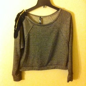 Sweater with embellished shoulder NWOT