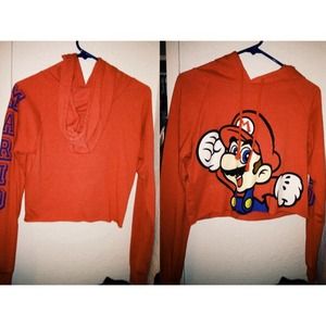 Mario Cropped Hoodie