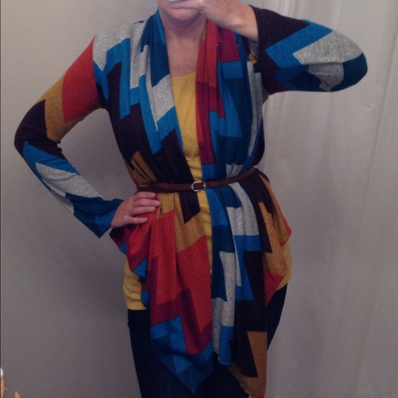 Colorful chevron cardigan