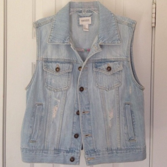 DENIM VEST F21 ✨