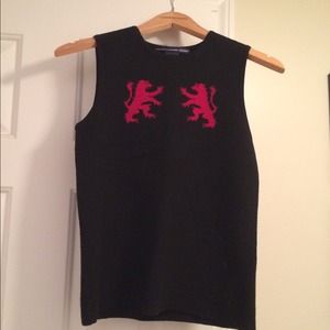 Red / black wool tank by Ralph Lauren Sport