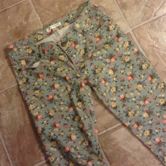 Floral Print skinny jeans