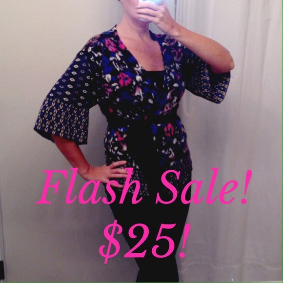 Anthropologie wrap cardigan with matching belt